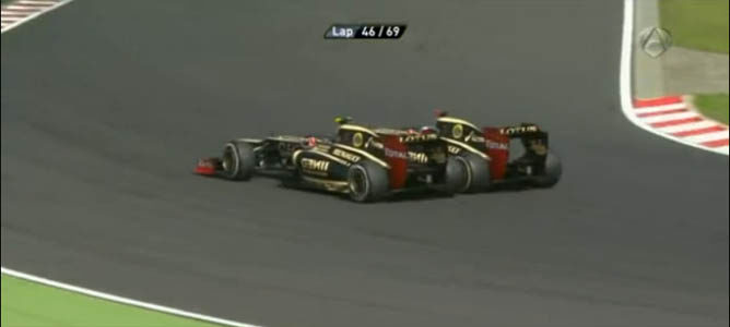 Adelantamiento de Räikkönen a Grosjean