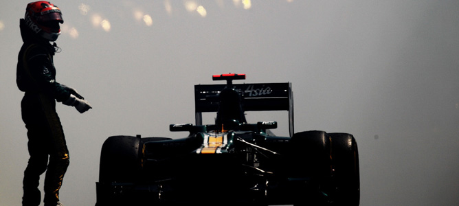 El motor del Caterham de Heikki Kovalainen se rompió en Mónaco
