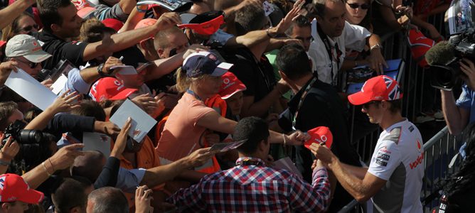 Jenson Button en Spa 2012