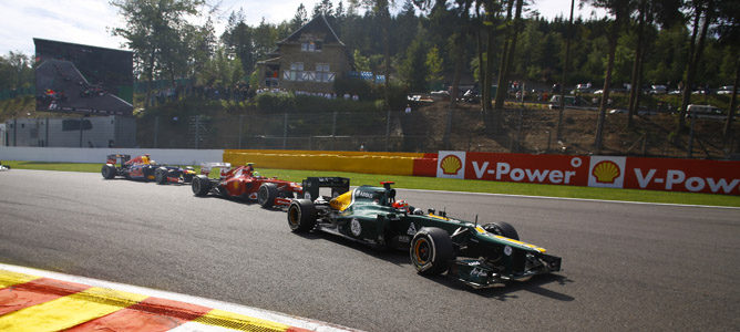 Heikki Kovalainen durante el Gran Premio de Bélgica