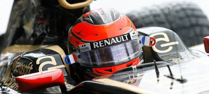 Romain Grosjean durante el GP de Bélgica