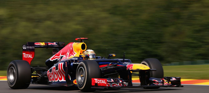 Un Red Bull sobre el asfalto de Spa