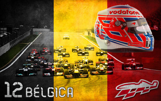 Cartel anunciador del GP de Bélgica 2012