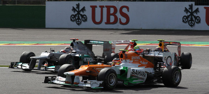 Nico Hulkenberg rueda en el circuito de Spa