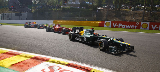 Heikki Kovalainen rueda en el circuito de Spa