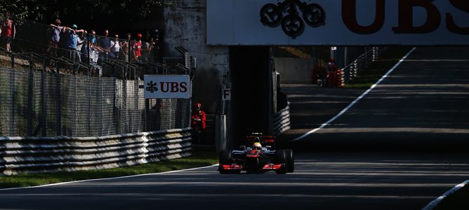 Lewis Hamilton en el GP de Italia 2012