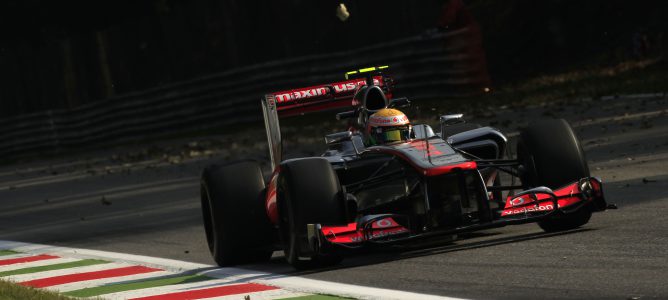 Lewis Hamilton encabeza los últimos entrenamientos libres del GP de Italia 2012