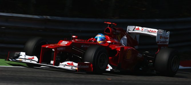 Fernando Alonso en la clasificación del GP de Italia 2012