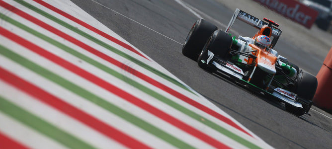 Paul di Resta durante la sesión de clasificación de Monza