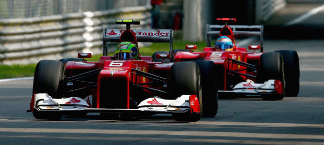 Felipe Massa y Fernando Alonso en la clasificación de Monza 2012
