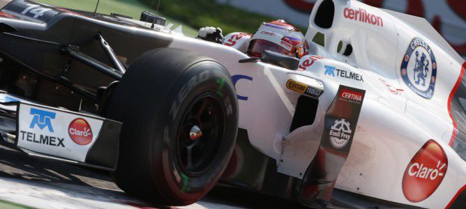 Kamui Kobayashi a los mandos de su Sauber en Monza