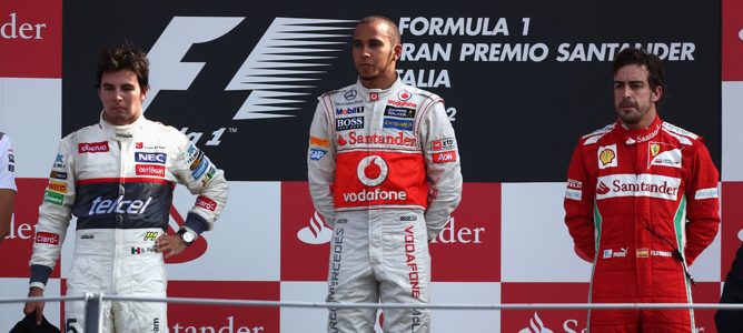 podio del GP de Italia 2012