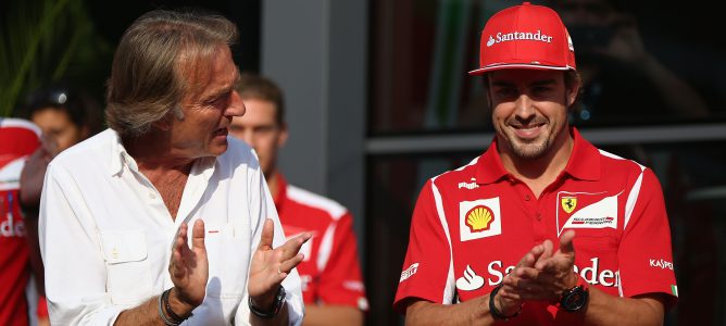 Luca di Montezemolo y Fernando Alonso en Monza