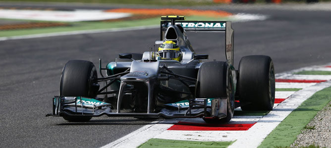 Nico Rosberg en el asfalto de Monza