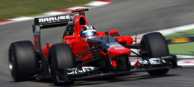 Timo Glock en el asfalto de Monza