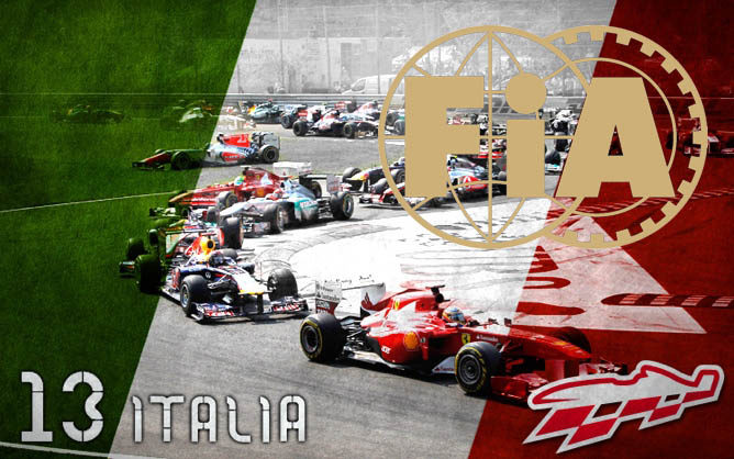 Cartel anunciador del GP de Italia 2012