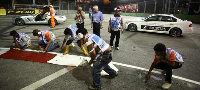 Problemas con los pianos del circuito de SIngapur en 2011