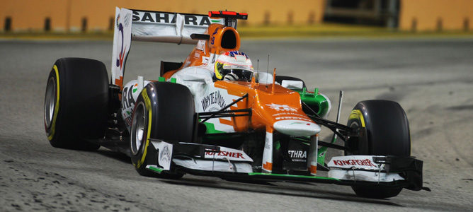 Paul di Resta terminó cuarto en Singapur 2012