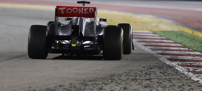 Jenson Button con McLaren en Singapur 2012