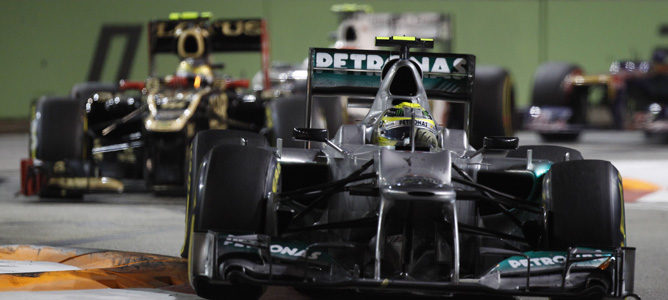 Nico Rosberg fue quinto en Singapur 2012