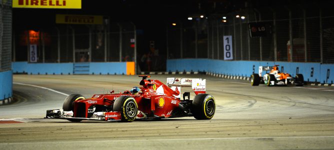 Fernando Alonso en Singapur