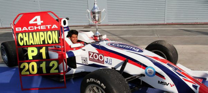 Luciano Bacheta celebrando el titulo de la F2