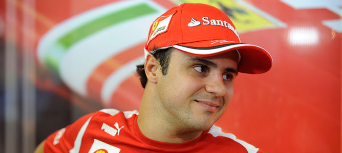 Felipe Massa en el 'box'