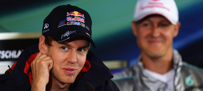 Sebastian Vettel y Michael Schumacher