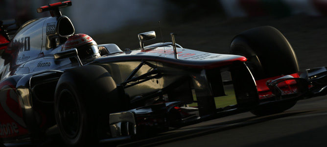 Jenson Button con su McLaren en el GP de Japón 2012