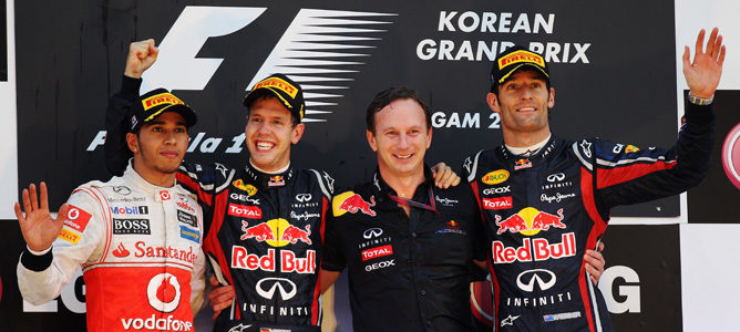 Podio del GP de Corea 2011