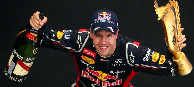 Sebastian Vettel entrando en boxes en el GP de Corea