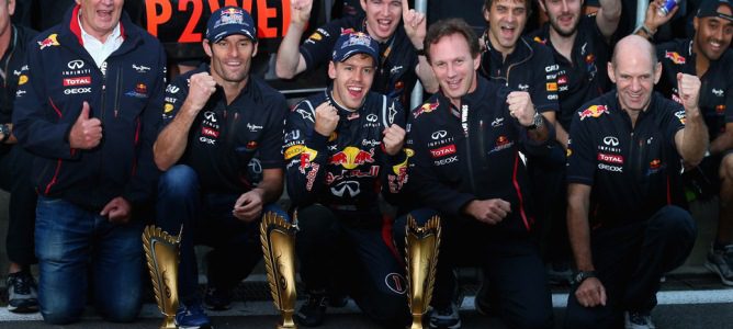 El equipo Red Bull celebra el doblete en Corea