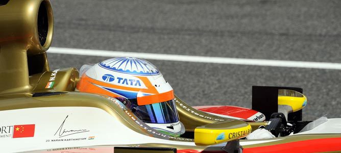 Narain Karthikeyan en su F112