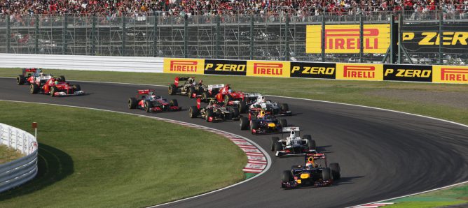 Salida del GP de Japón 2012