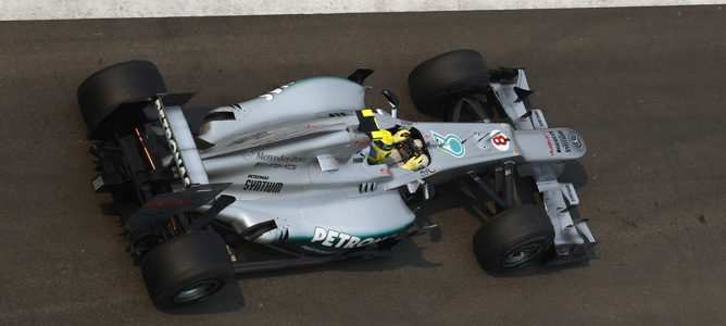 Nico Rosberg con Mercedes en India 2012