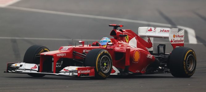 Fernando Alonso en el GP de India 2012