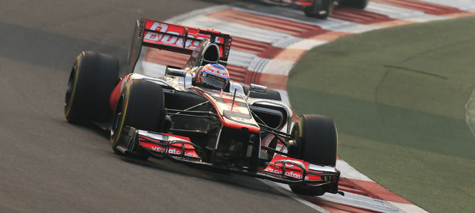 Jenson Button en la carrera del GP de India