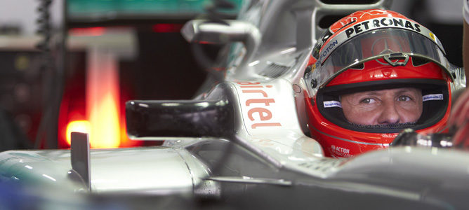 Michael Schumacher en su Mercedes