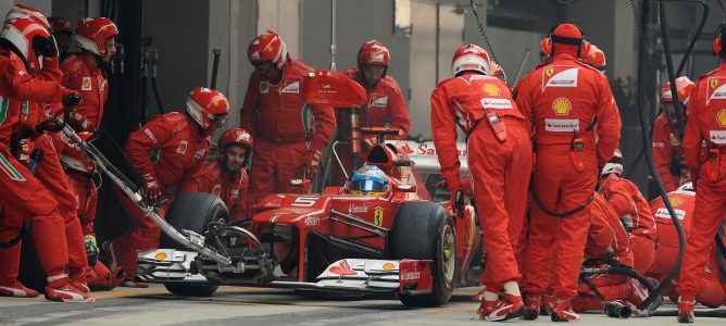 Equipo de mecánicos de Ferrari