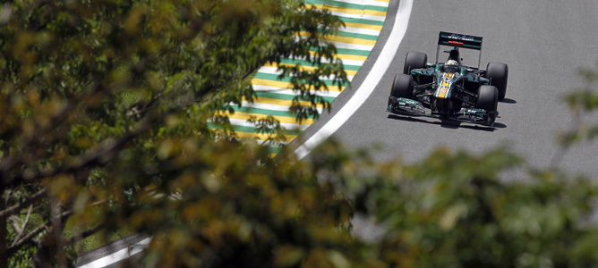 Giedo van der Garde durante los entrenamientos libres del GP de Brasil 2012