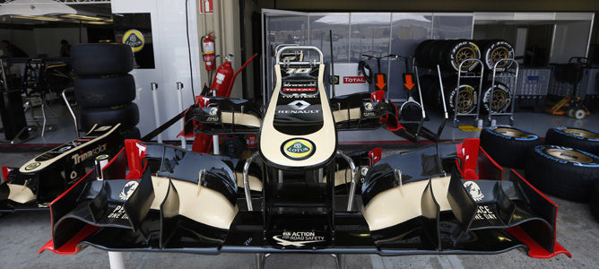 Alerón de Lotus en Interlagos 2012