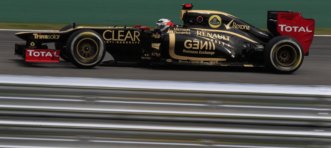 Kimi Räikkönen con Lotus en Interlagos