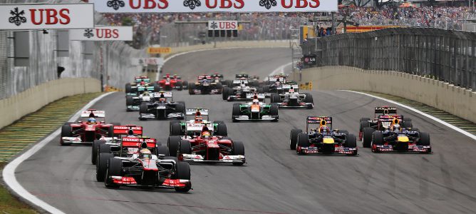 Salida del GP de Brasil 2012