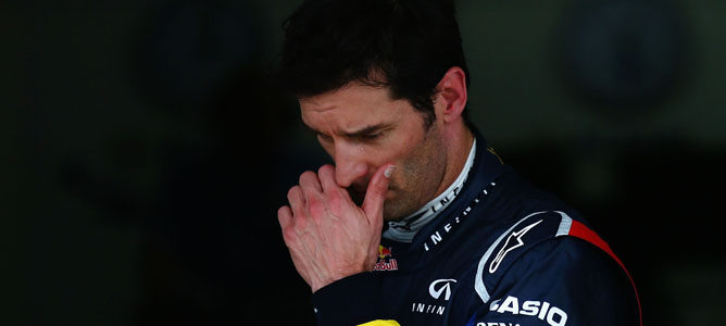 Mark Webber pensativo