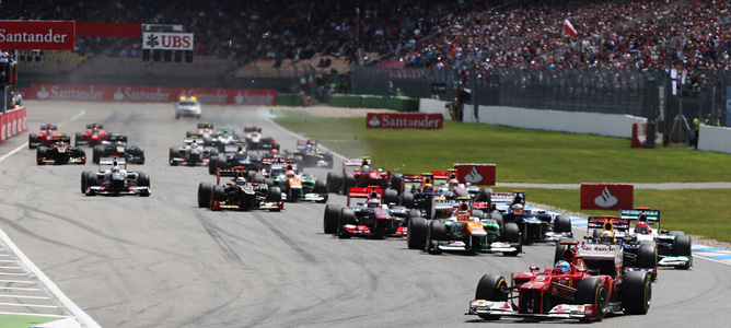 Salida del GP de Alemania 2012 en Hockenheim