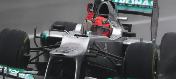 Michael Schumacher en el GP de Brasil 2012