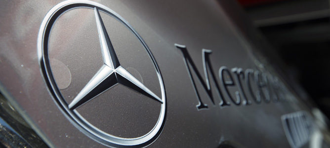 Detalle de un monoplaza del equipo Mercedes AMG F1