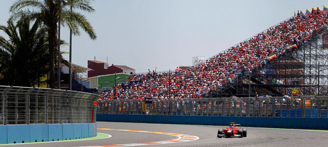 El circuito urbano de Valencia, en muy mal estado tras el último Gran Premio
