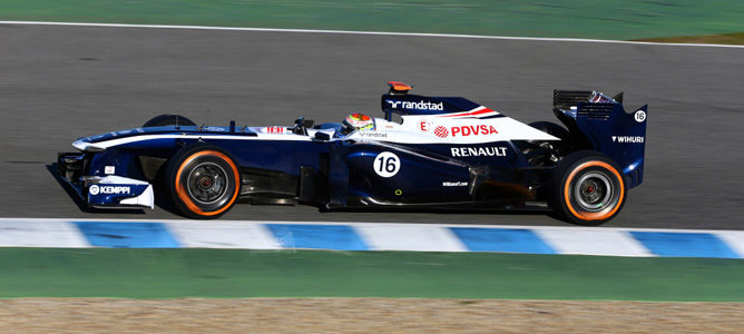 Pastor Maldonado se despide del FW34 en Jerez