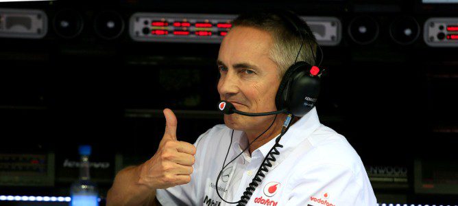 Martin Whitmarsh en el muro de McLaren